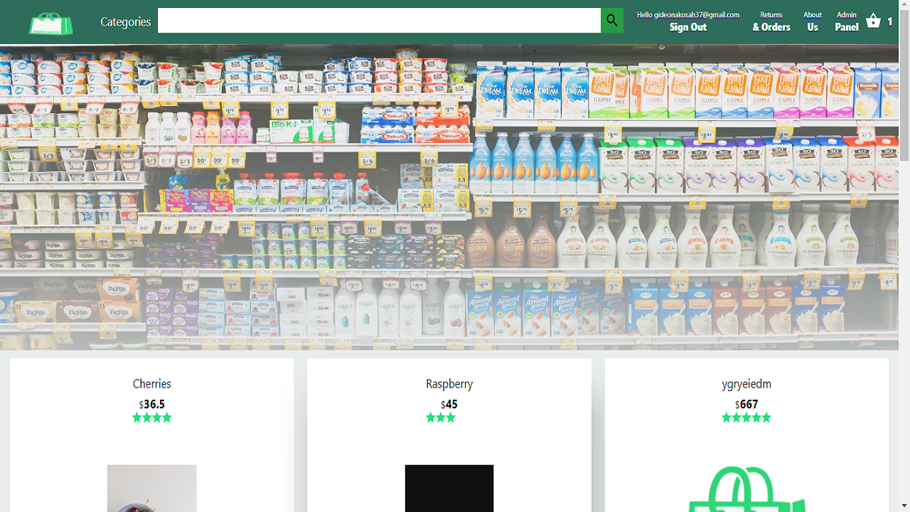 E-Grocery React App